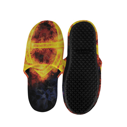Fire Celtic Knot Print Slippers