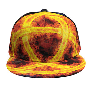 Fire Celtic Knot Print Snapback Cap