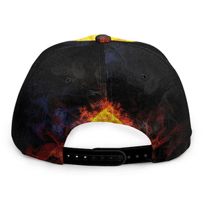 Fire Celtic Knot Print Snapback Cap