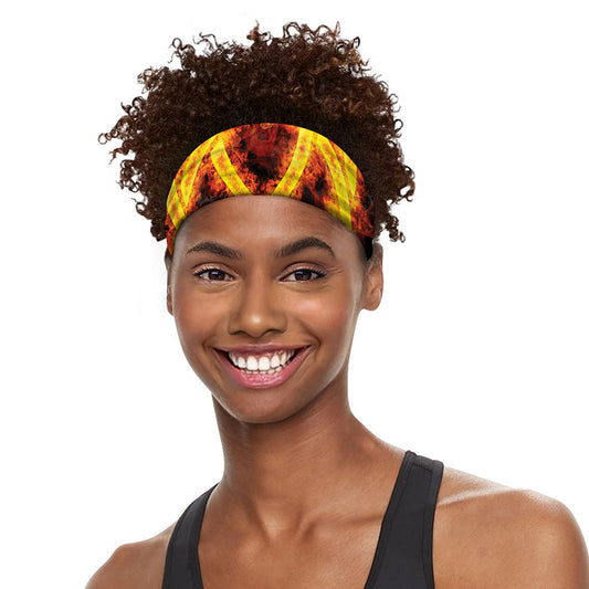 Fire Celtic Knot Print Sports Headband