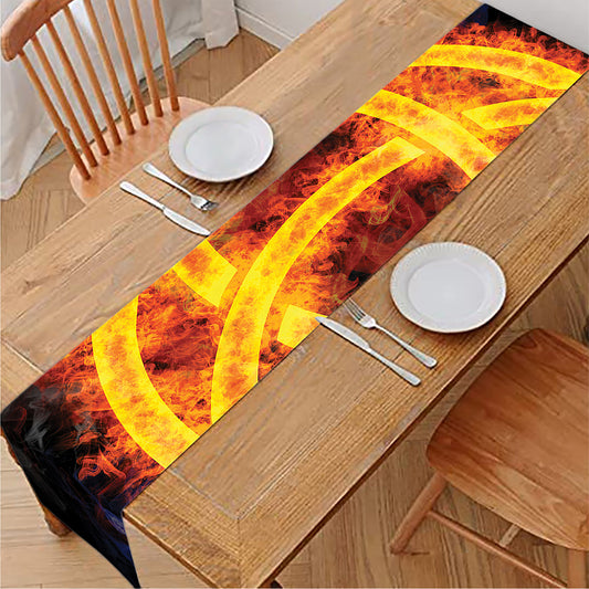 Fire Celtic Knot Print Table Runner