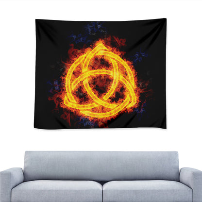 Fire Celtic Knot Print Tapestry