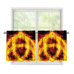 Fire Celtic Knot Print Tier Curtains