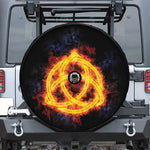 Fire Celtic Knot Print Tire Cover With Camera Hole