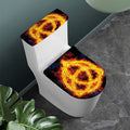 Fire Celtic Knot Print Toilet Lid And Tank Cover Set