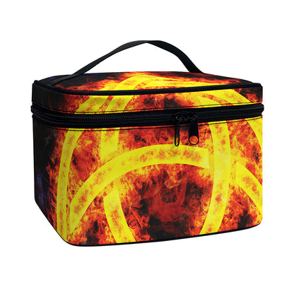 Fire Celtic Knot Print Travel Makeup Bag