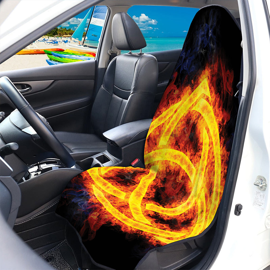 Fire Celtic Knot Print Waterproof Car Seat Cover