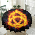 Fire Celtic Knot Print Waterproof Round Tablecloth