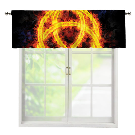 Fire Celtic Knot Print Window Valance
