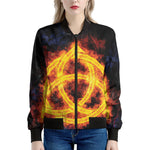 Fire Celtic Knot Print Women's Bomber Jacket