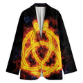 Fire Celtic Knot Print Women's Cotton Blazer
