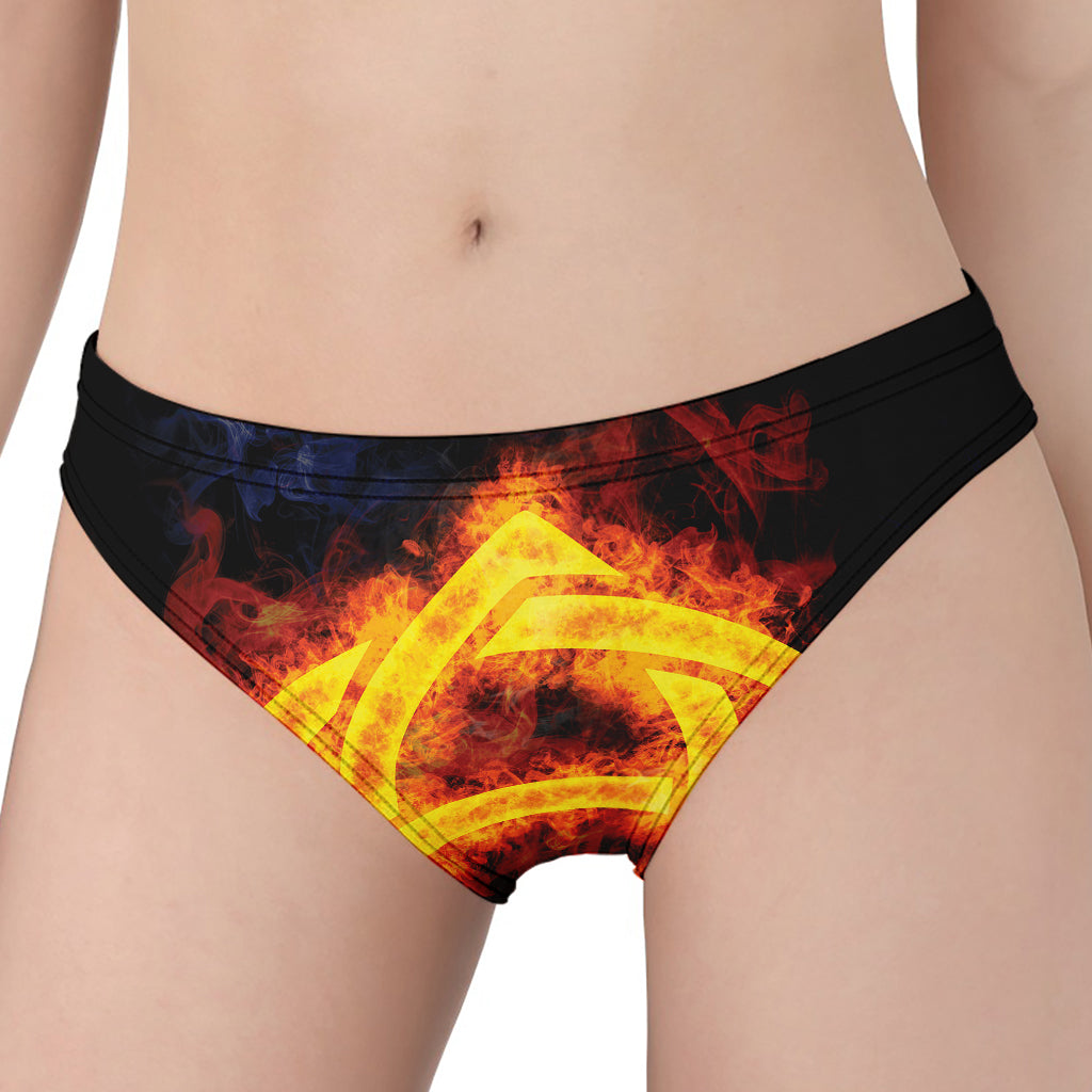 Fire Celtic Knot Print Women's Panties