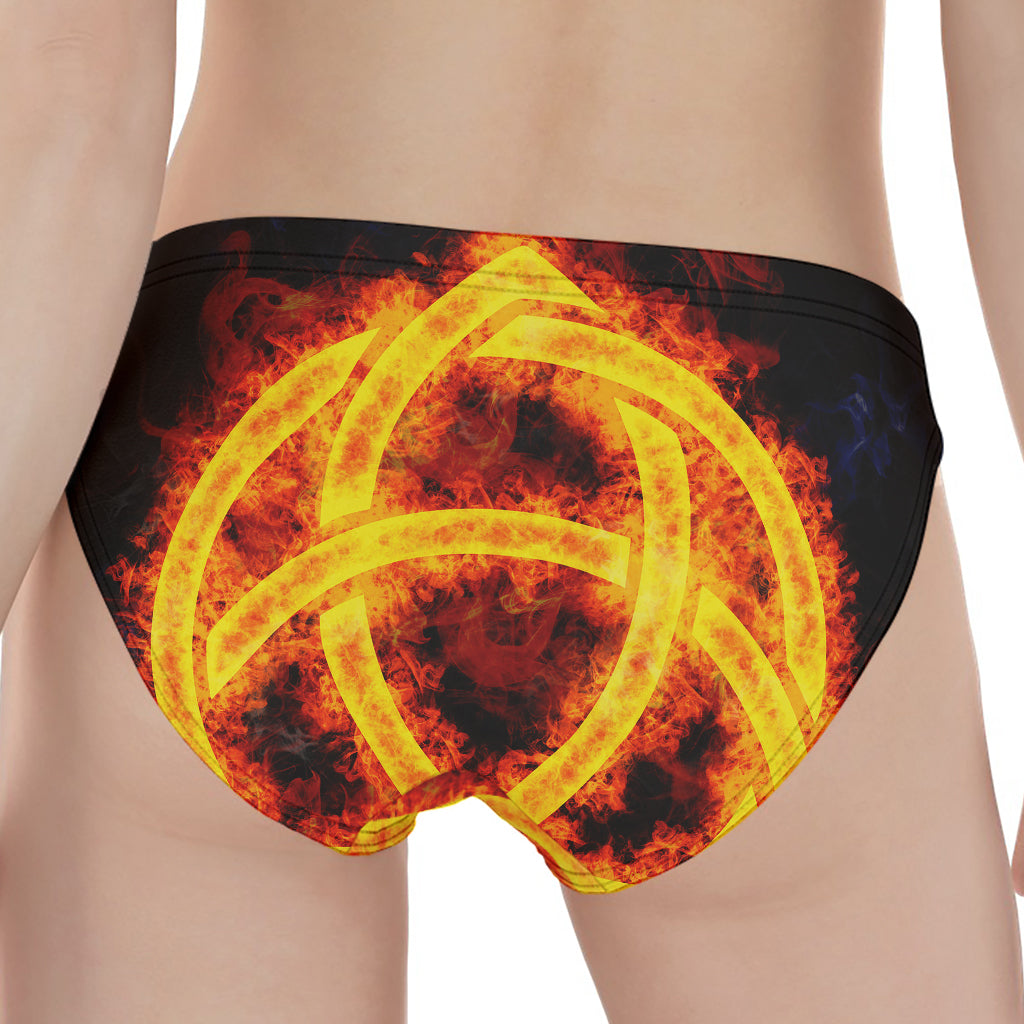 Fire Celtic Knot Print Women's Panties