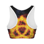 Fire Celtic Knot Print Women's Sports Bra