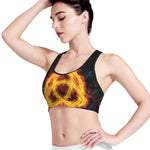 Fire Celtic Knot Print Women's Sports Bra