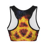 Fire Celtic Knot Print Women's Sports Bra