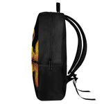 Fire Flame Burning Print 17 Inch Backpack