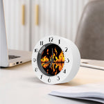 Fire Flame Burning Print Alarm Clock