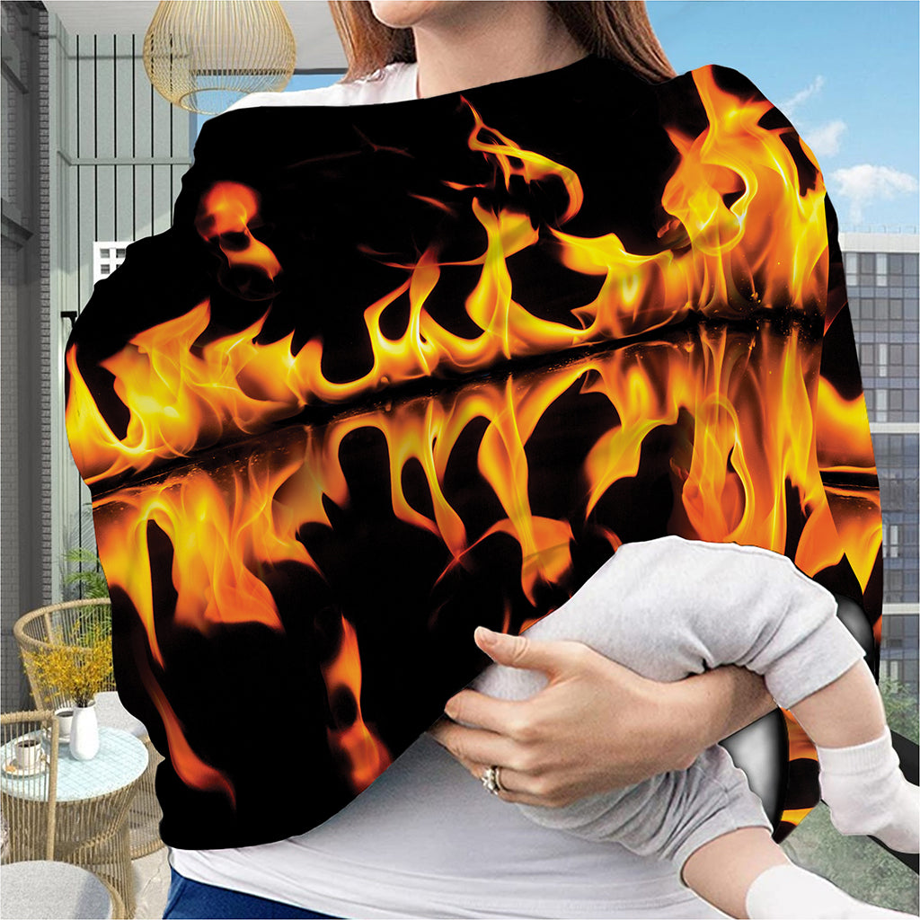 Fire Flame Burning Print Baby Seat Cover