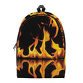 Fire Flame Burning Print School Backpack