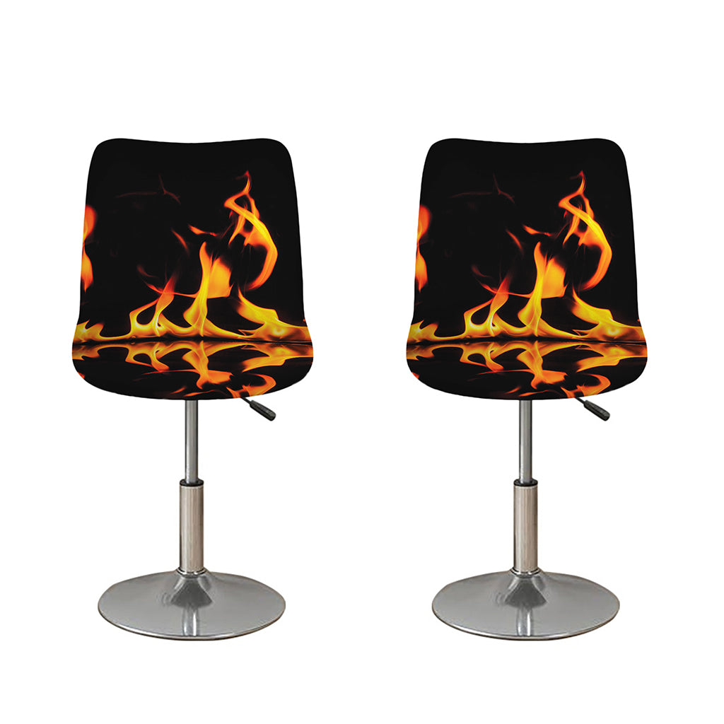 Fire Flame Burning Print Bar Stool Covers
