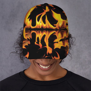 Fire Flame Burning Print Baseball Cap