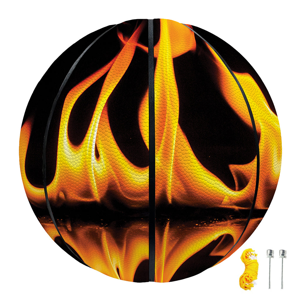 Fire Flame Burning Print Basketball
