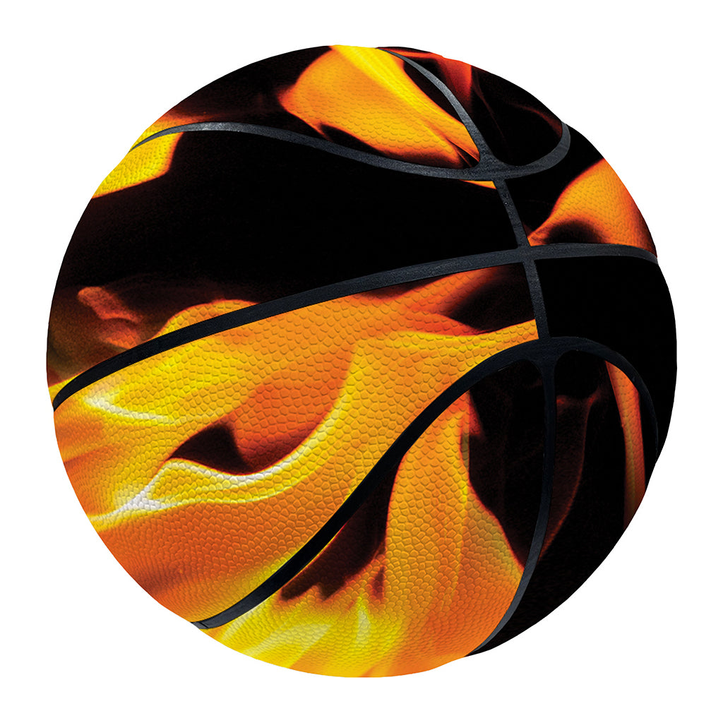 Fire Flame Burning Print Basketball
