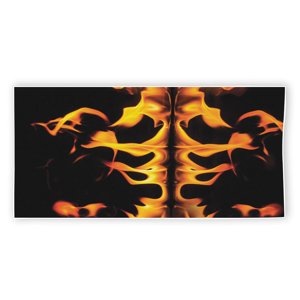 Fire Flame Burning Print Beach Towel