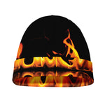 Fire Flame Burning Print Beanie