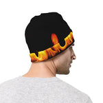 Fire Flame Burning Print Beanie