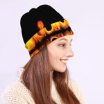 Fire Flame Burning Print Beanie