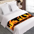 Fire Flame Burning Print Bed Runner