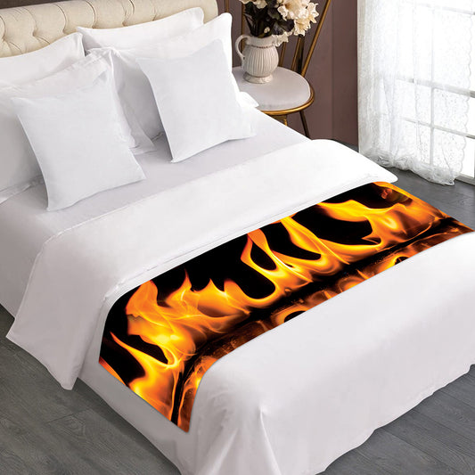 Fire Flame Burning Print Bed Runner