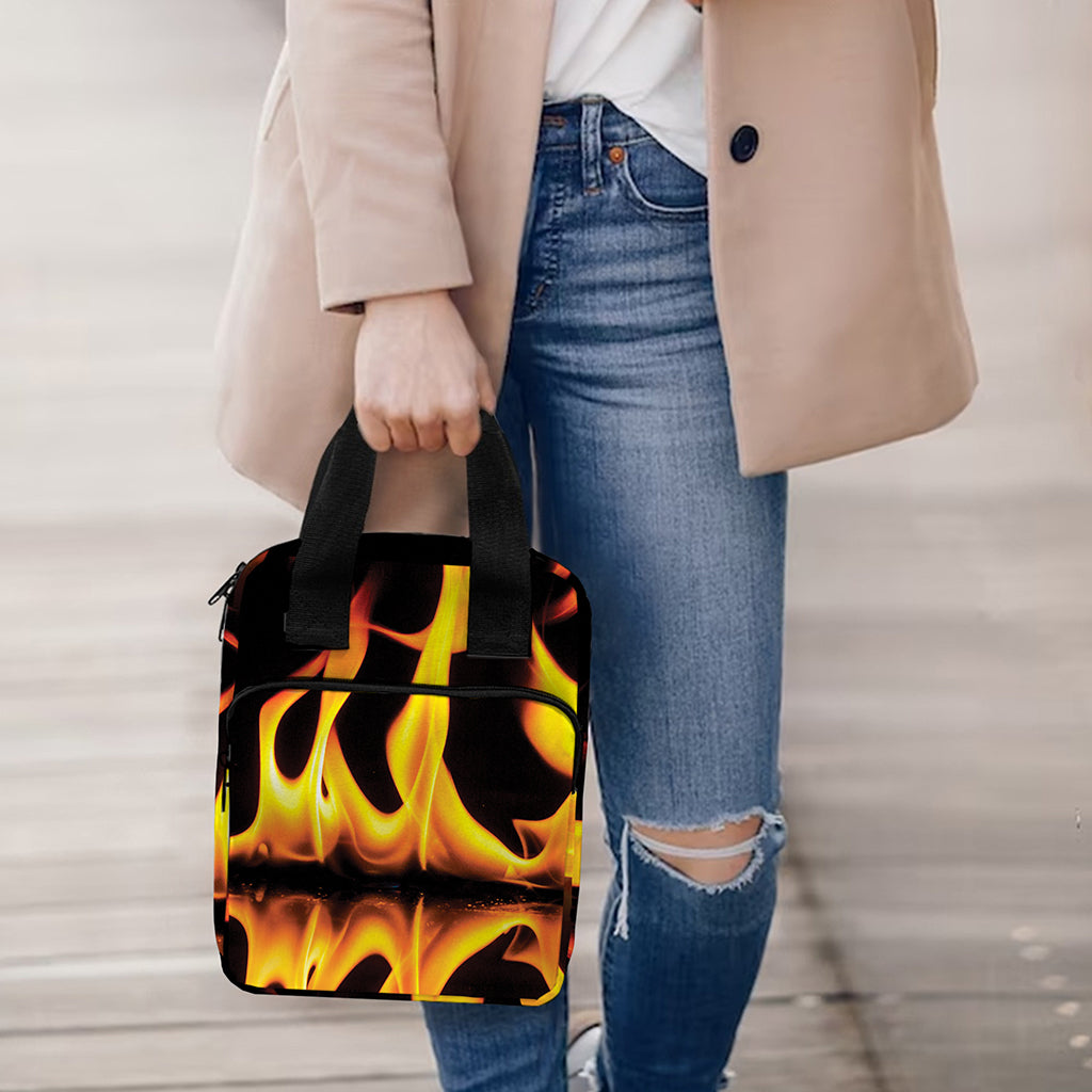 Fire Flame Burning Print Bible Tote Bag