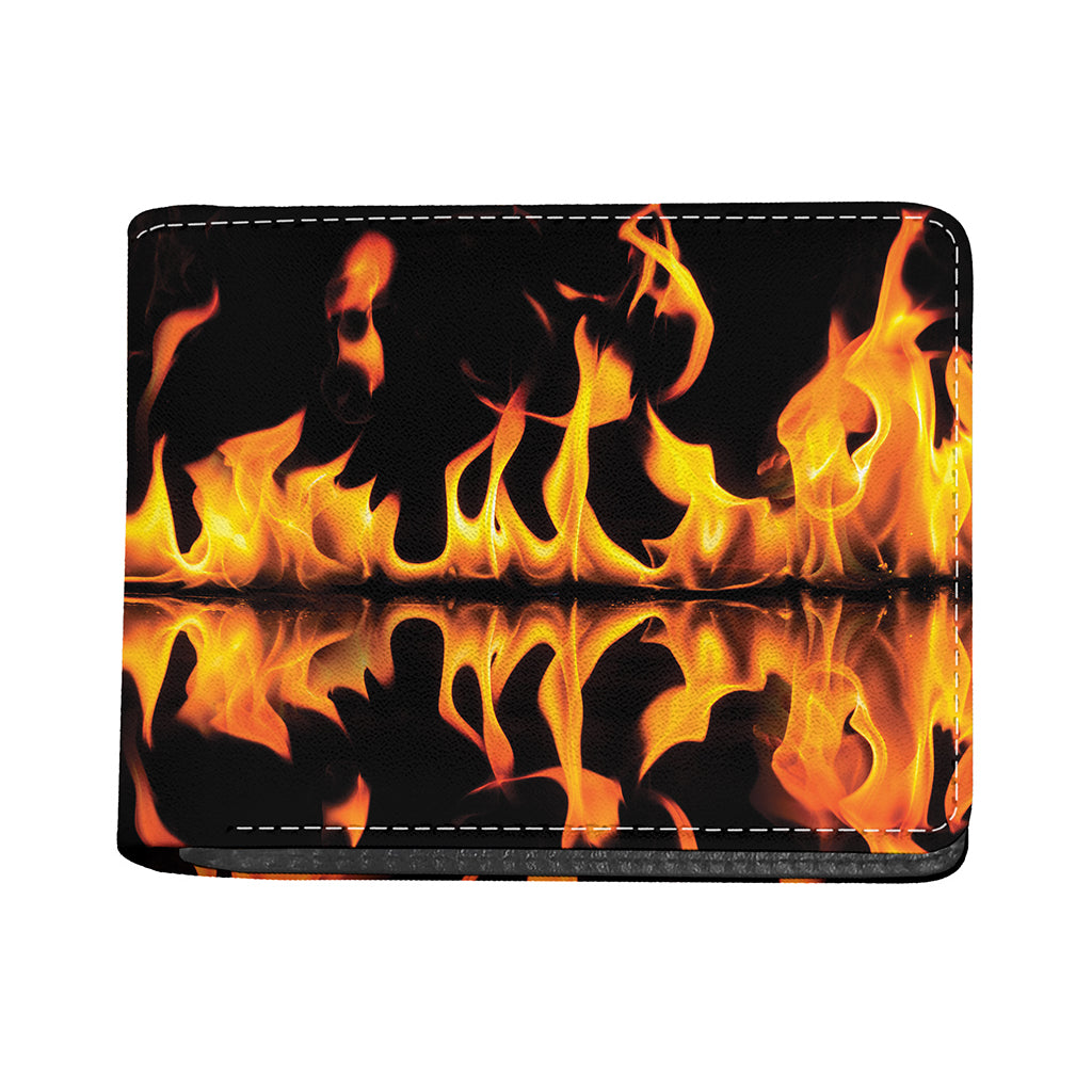 Fire Flame Burning Print Bifold Wallet