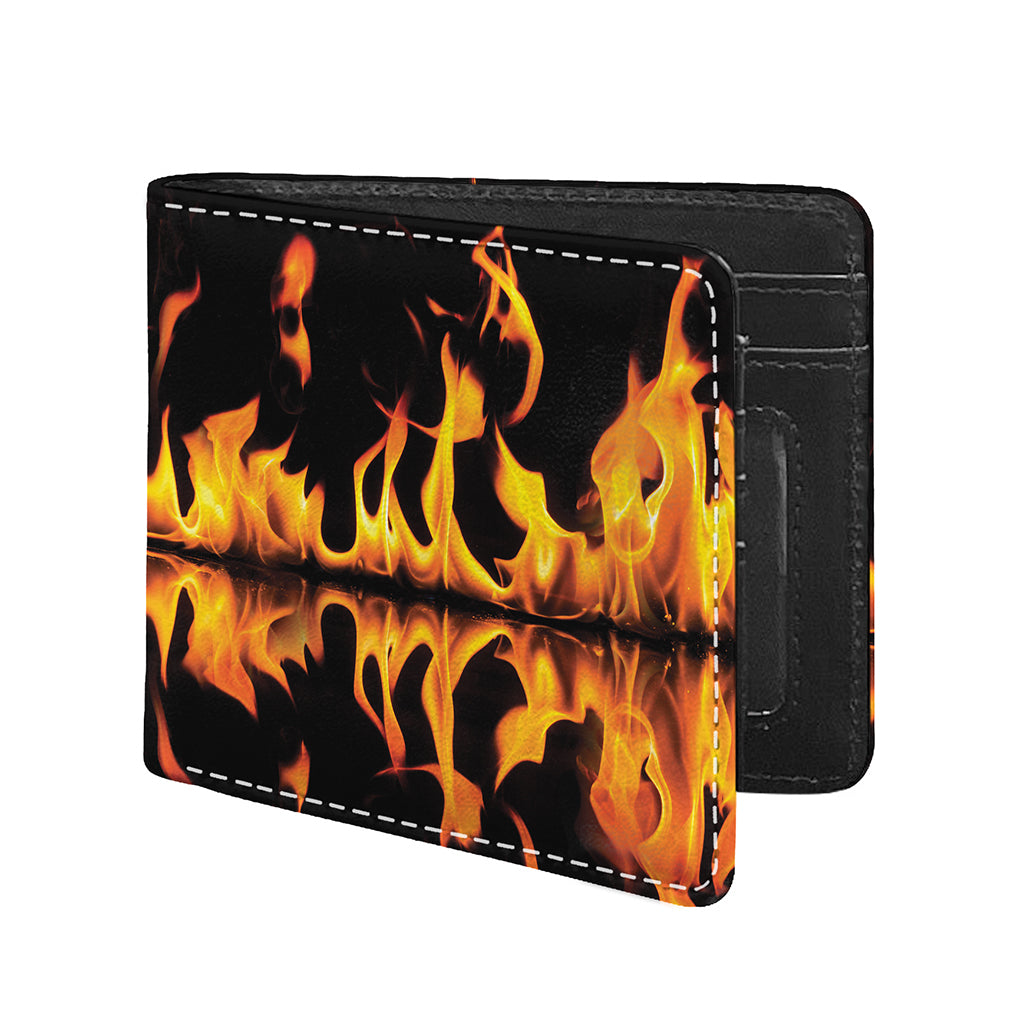 Fire Flame Burning Print Bifold Wallet