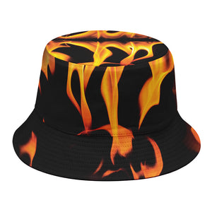 Fire Flame Burning Print Bucket Hat