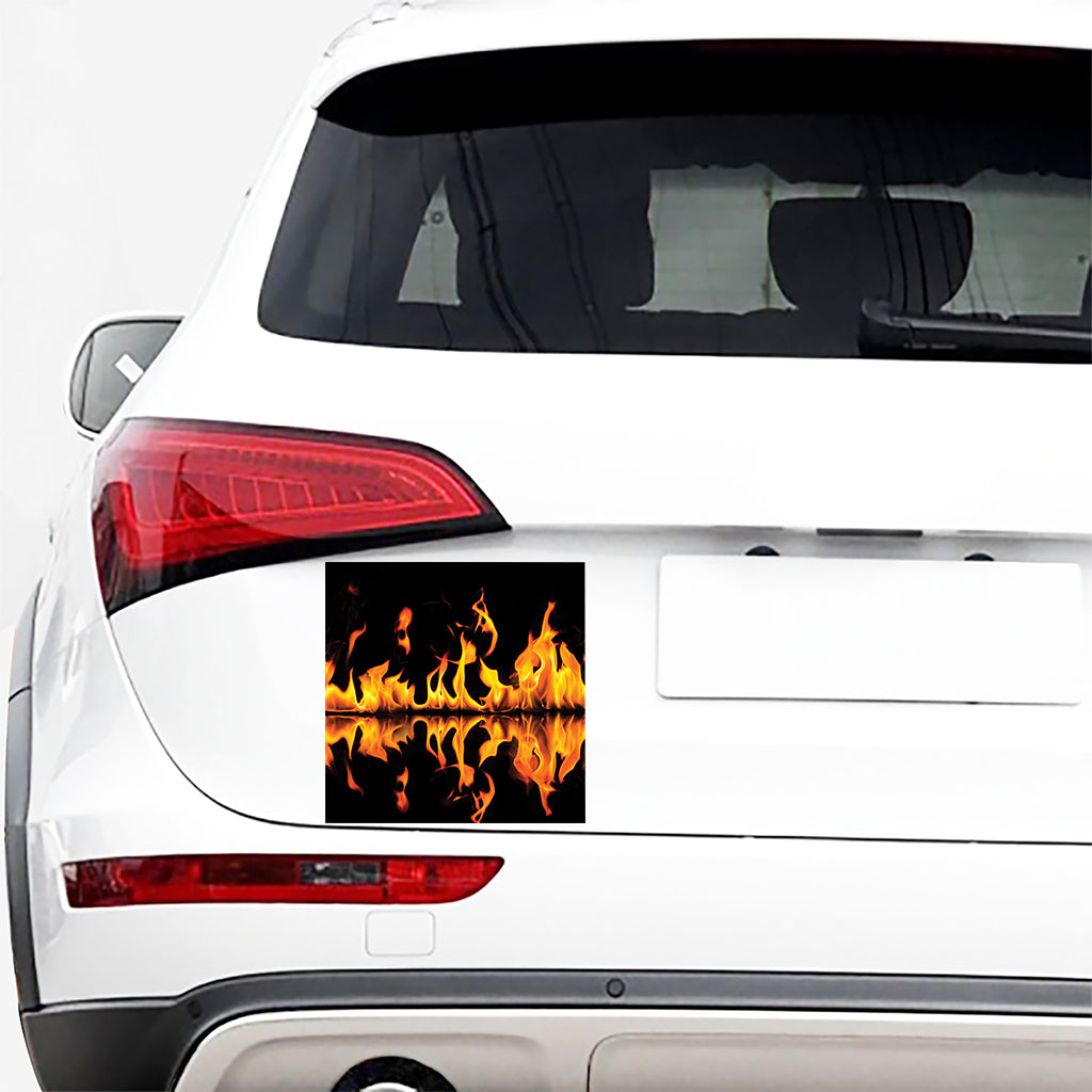 Fire Flame Burning Print Car Sticker