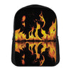 Fire Flame Burning Print Casual Backpack