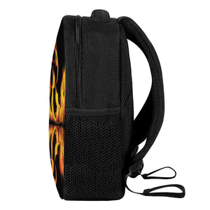 Fire Flame Burning Print Casual Backpack