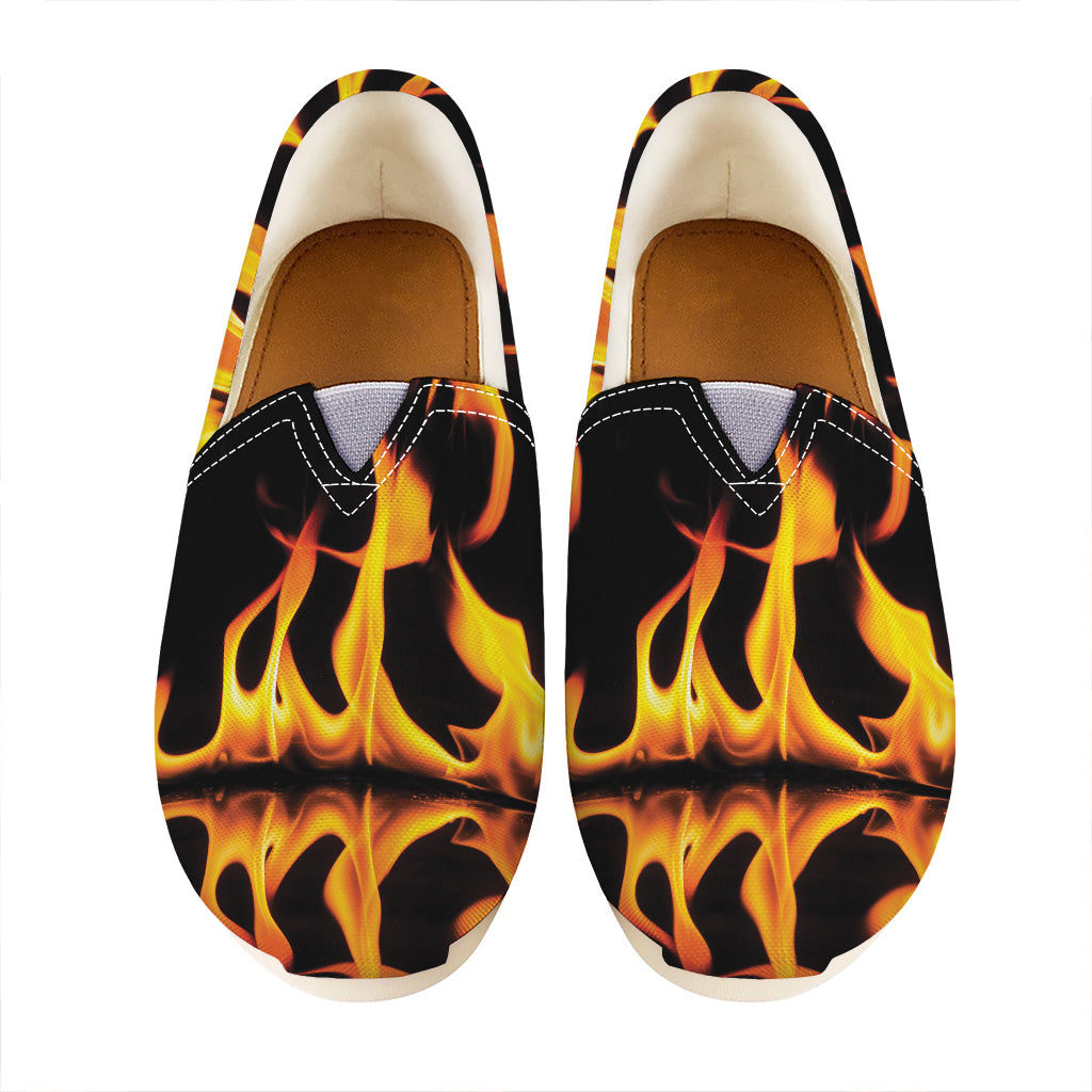 Fire Flame Burning Print Casual Shoes