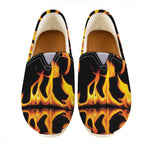 Fire Flame Burning Print Casual Shoes