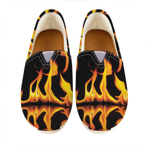 Fire Flame Burning Print Casual Shoes