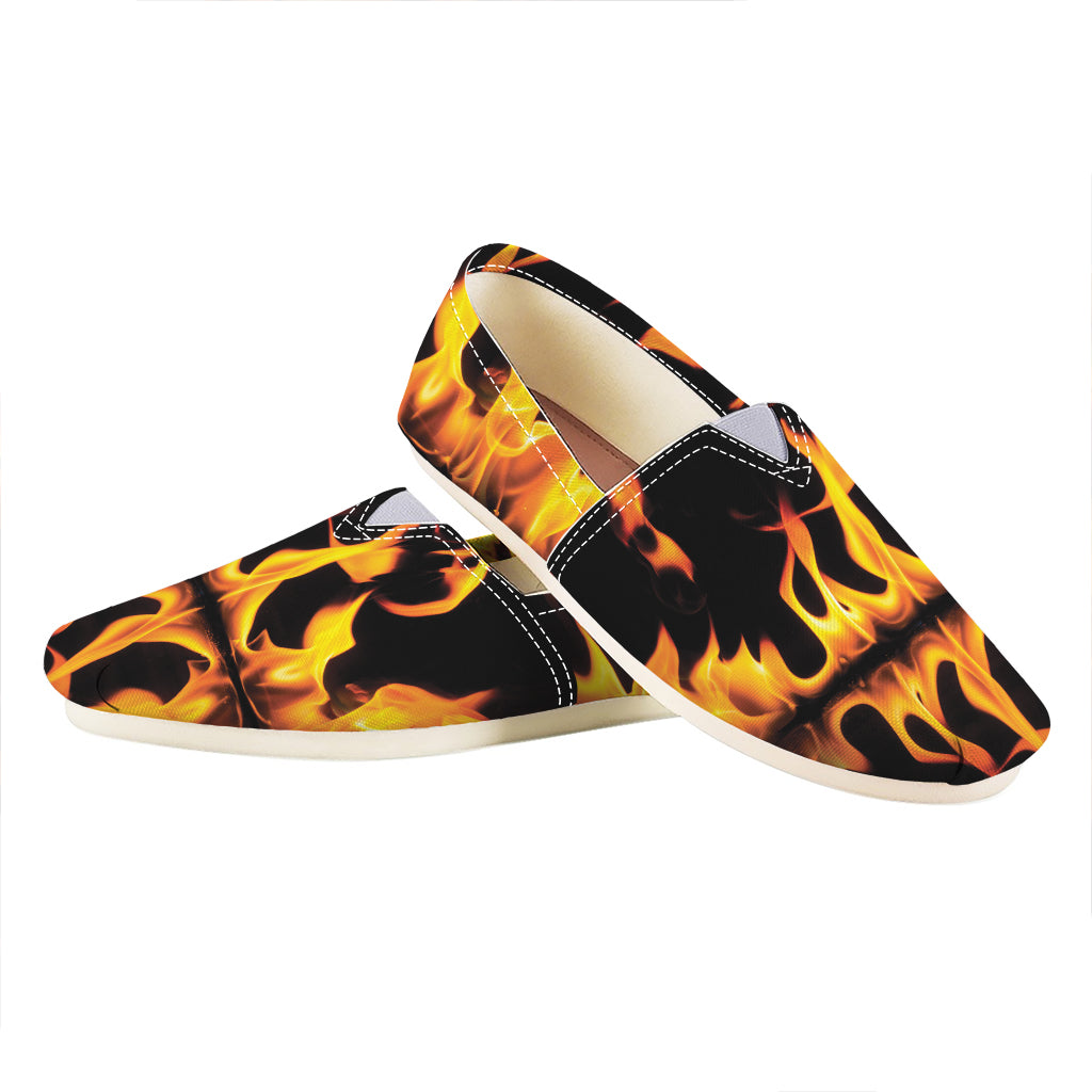 Fire Flame Burning Print Casual Shoes