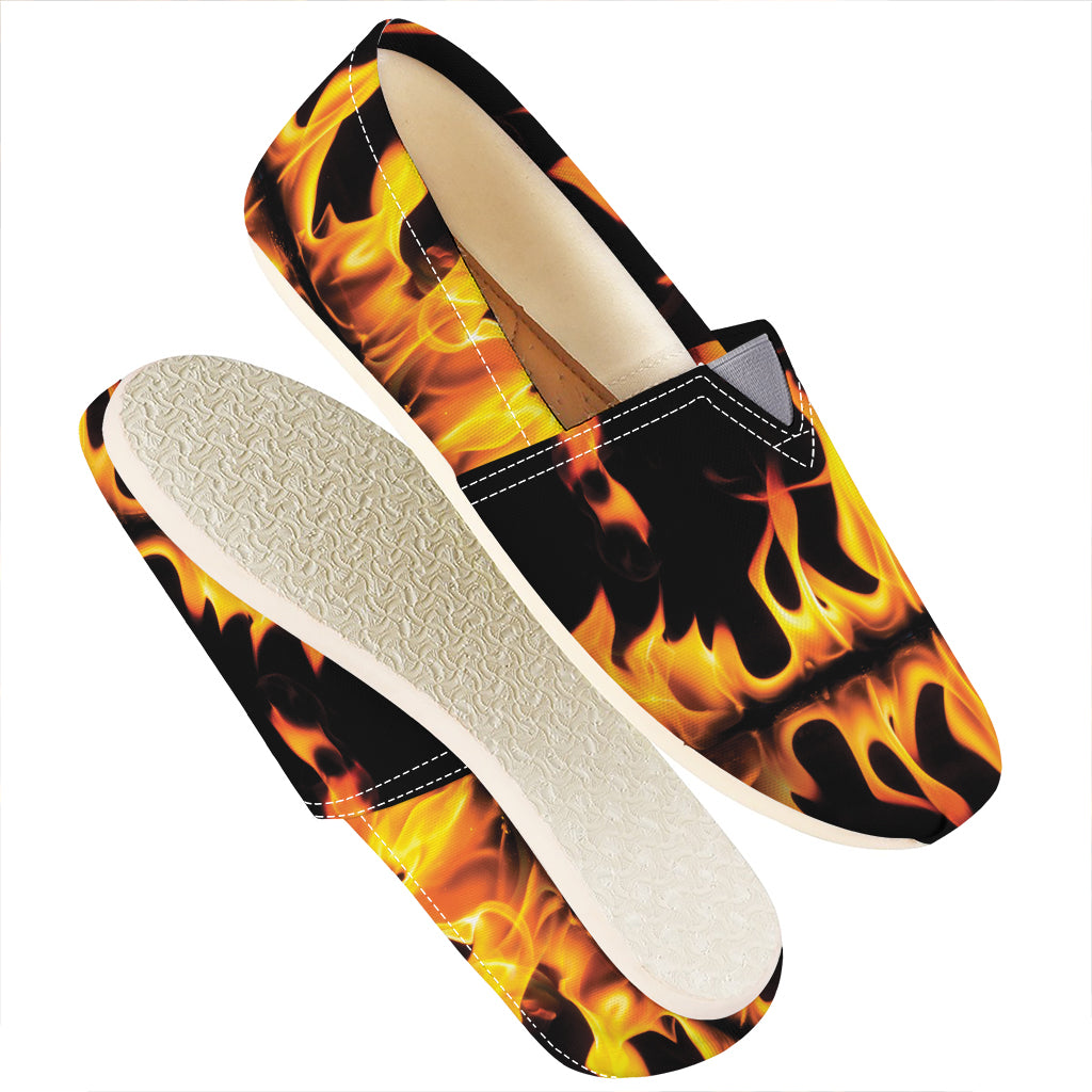 Fire Flame Burning Print Casual Shoes