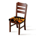 Fire Flame Burning Print Chair Cushion Cover