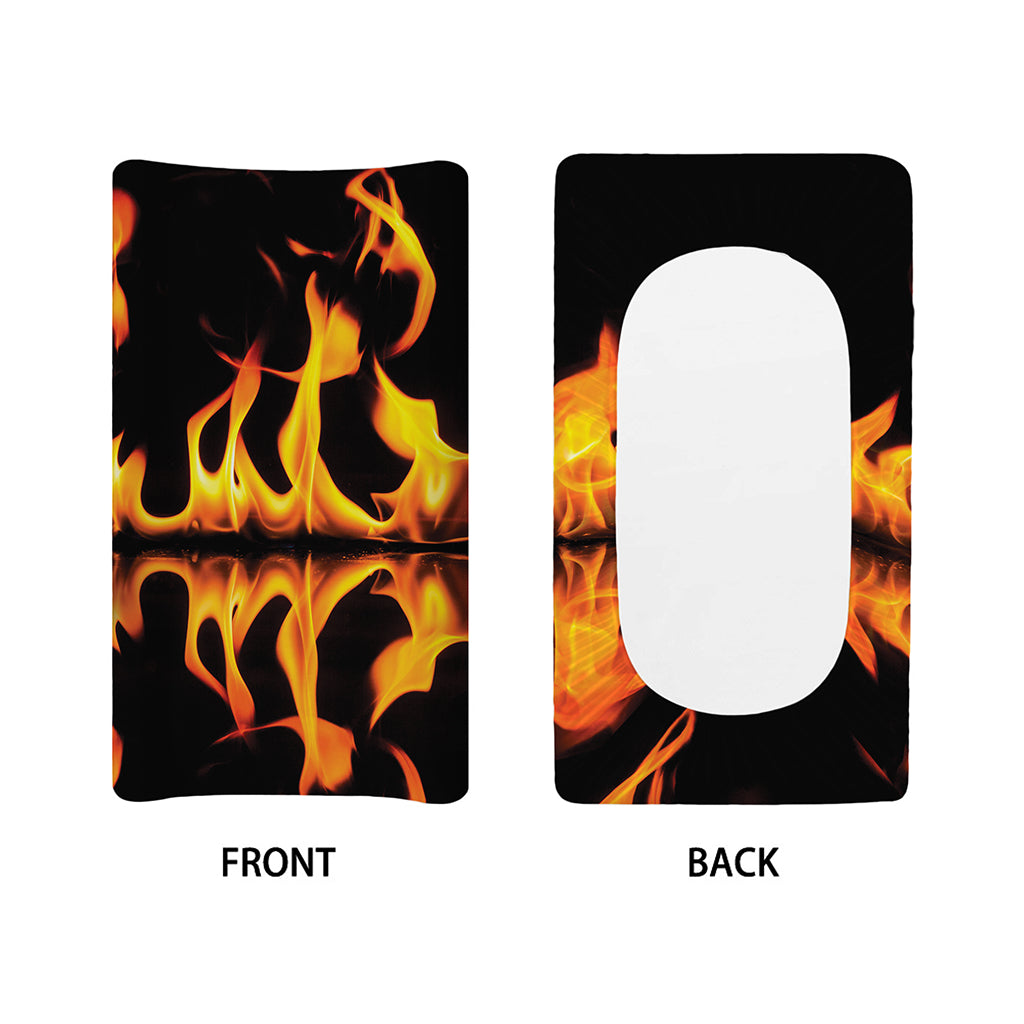 Fire Flame Burning Print Changing Pad Cover