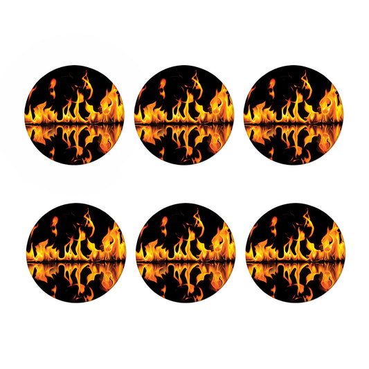 Fire Flame Burning Print Coaster Set