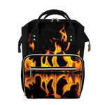 Fire Flame Burning Print Diaper Bag